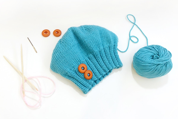 단추 베레모 - Knitting Kit