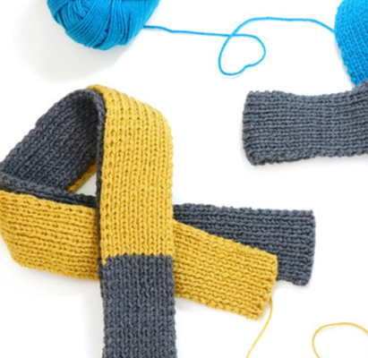 투톤 쁘띠 스카프 - Knitting Kit (성인용)