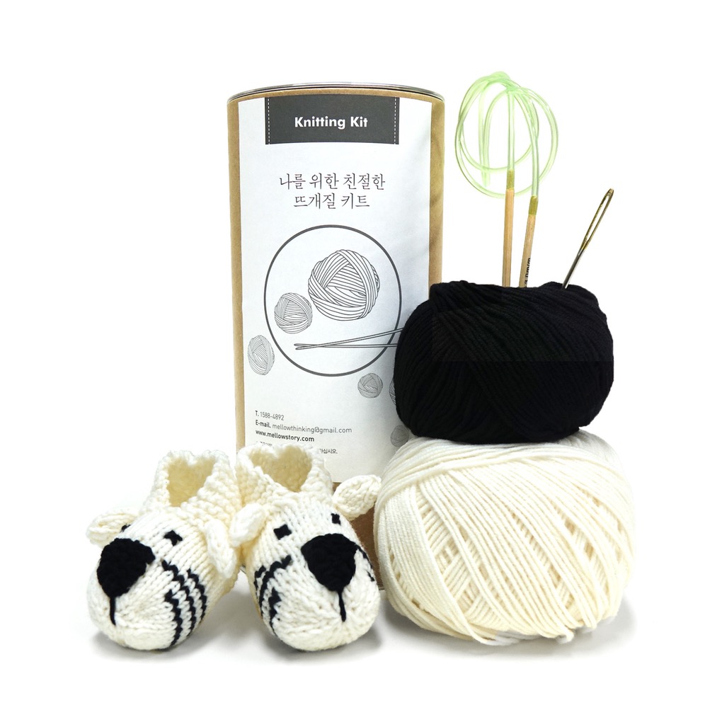 신생아 호랑이 덧신  - Knitting Kit