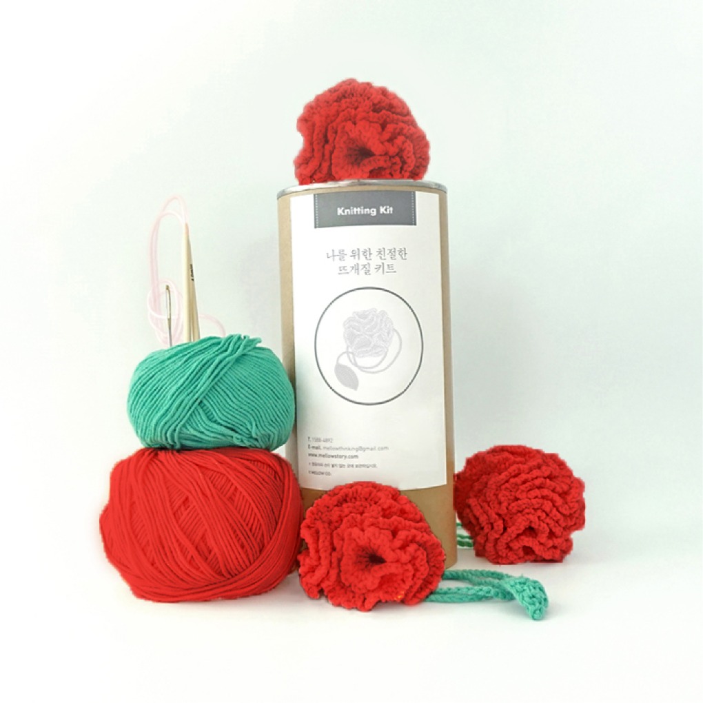 카네이션 책갈피  - Knitting Kit