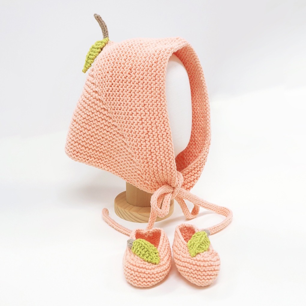 아기 과일 귀돌이 (레몬,복숭아)  - Knitting Kit